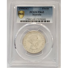 AUSTRALIA 1956 . FLORIN . PROOF